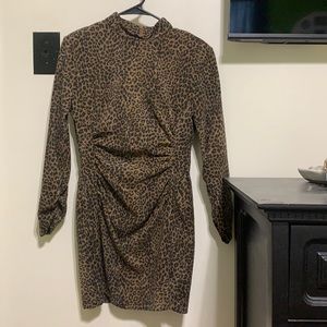 cheetah print zara dress